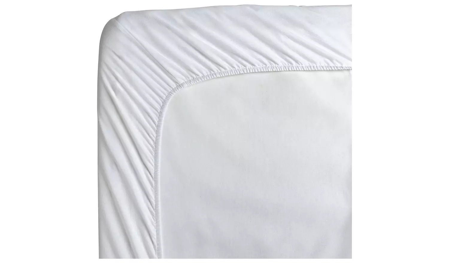 Home Essentials Brushed Cotton White Fitted Sheet - Kingsize