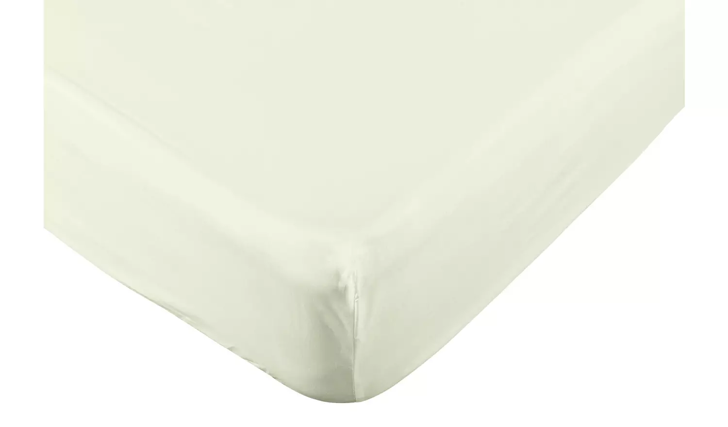 Habitat Pure Cotton 200TC Cream Fitted Sheet - Superking
