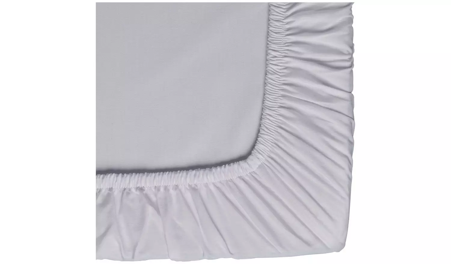 Habitat Pure Cotton 200TC White Fitted Sheet - Double