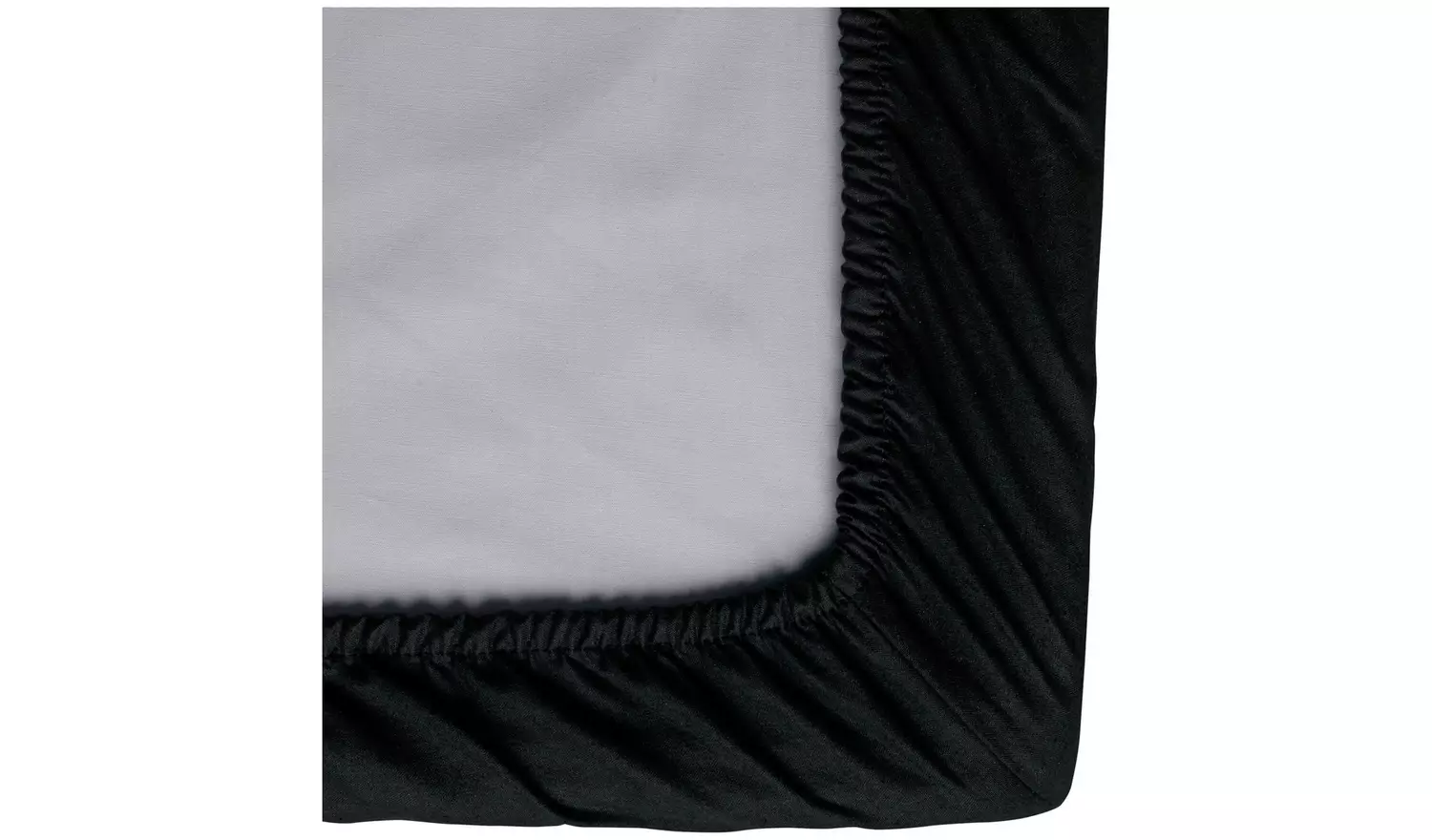 Habitat Easycare Plain Black Fitted Sheet - Single