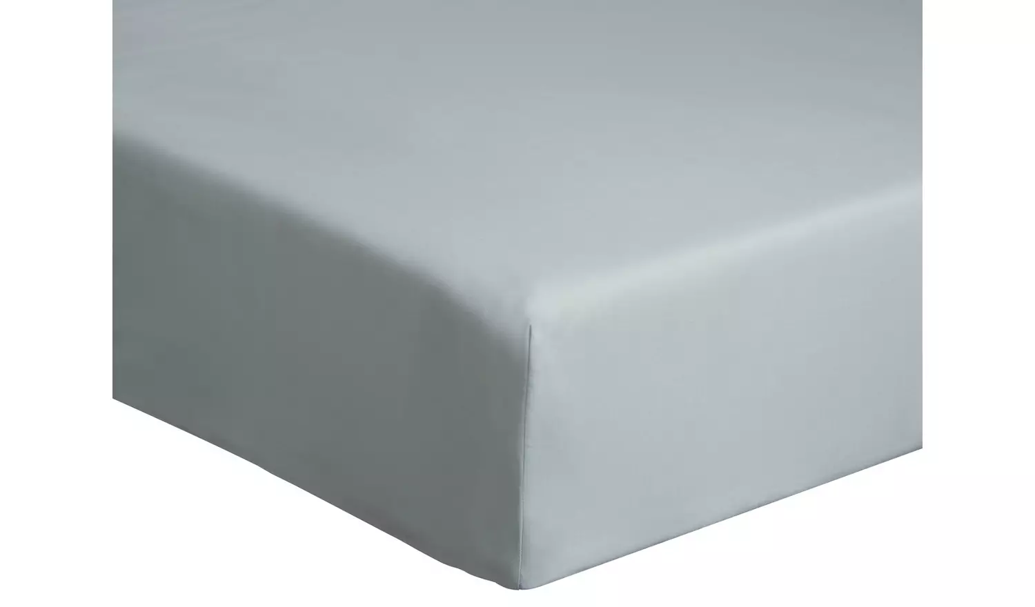Habitat Cotton Rich 180TC Plain Duck Egg Fitted Sheet-Double
