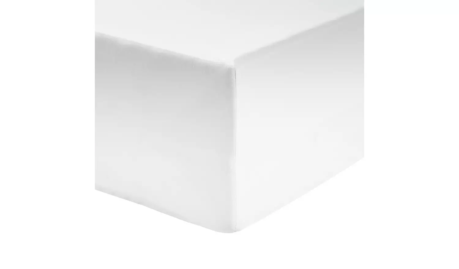 Habitat Cotton Rich 180 TC Plain White Fitted Sheet - Double