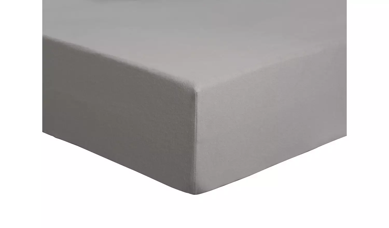 Habitat Soft and Cosy Brushed Cotton Grey Fitted Sheet - D