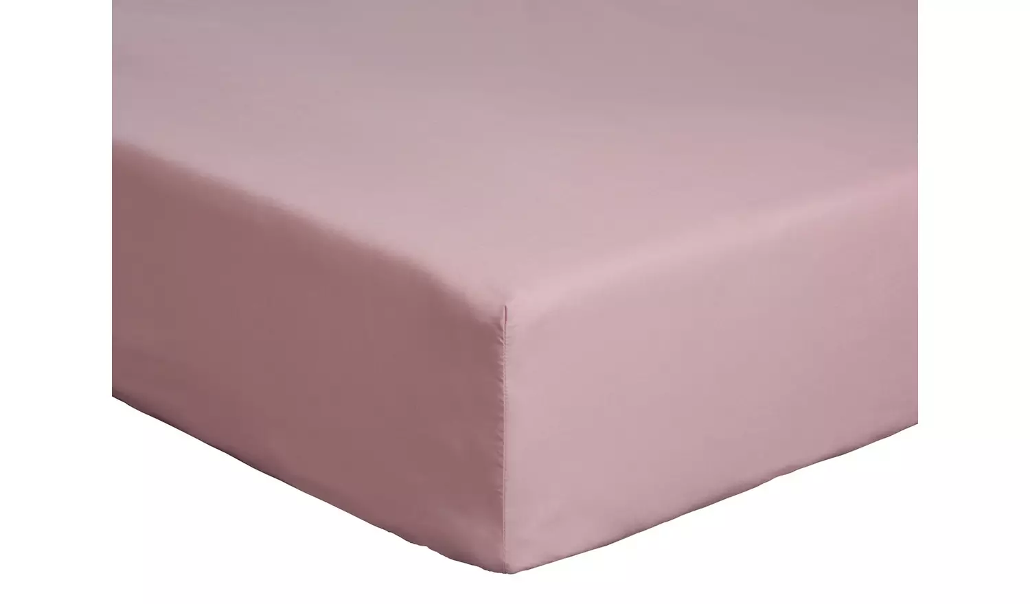 Habitat Cotton Rich 180 TC Plain Blush Fitted Sheet - Double