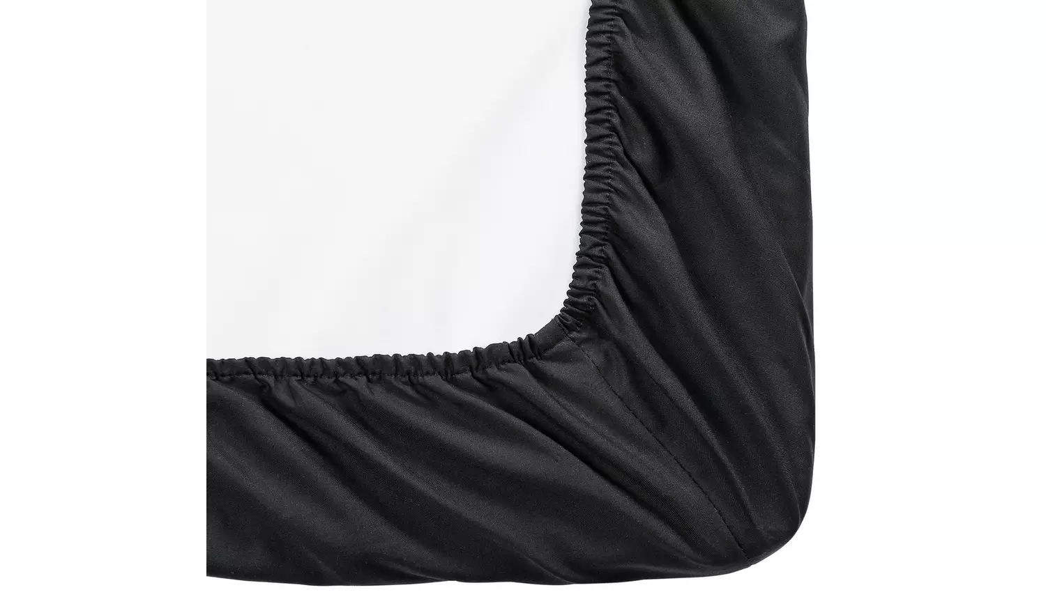 Habitat Cotton Rich 180 TC Plain Black Fitted Sheet - King