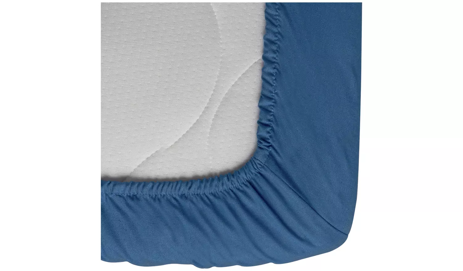 Habitat Easycare Plain Blue Fitted Sheet - Single