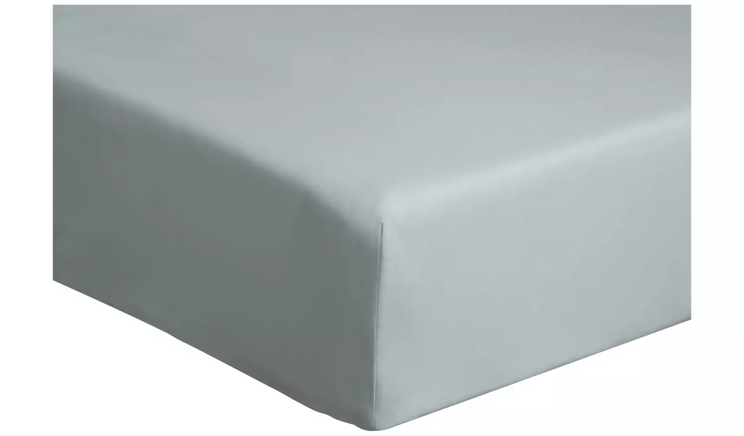 Habitat Cotton Rich 180TC Plain Duck Egg Fitted Sheet-Single