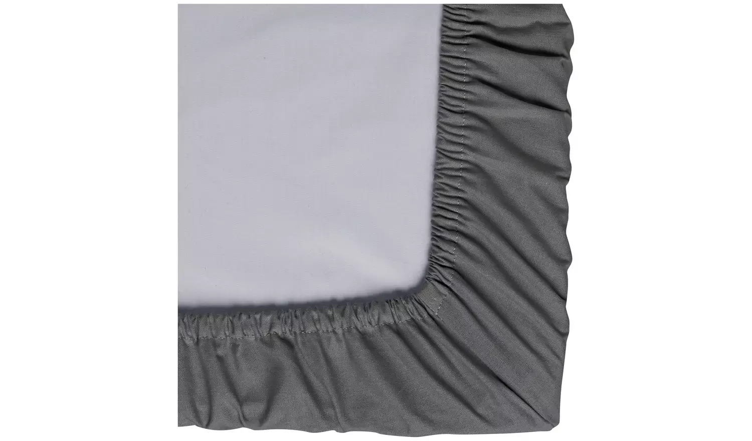 Habitat Easycare Plain Flint Grey Fitted Sheet - Kingsize