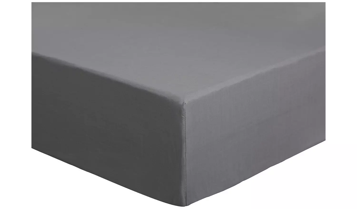 Habitat Easycare Plain Flint Grey Fitted Sheet - Single