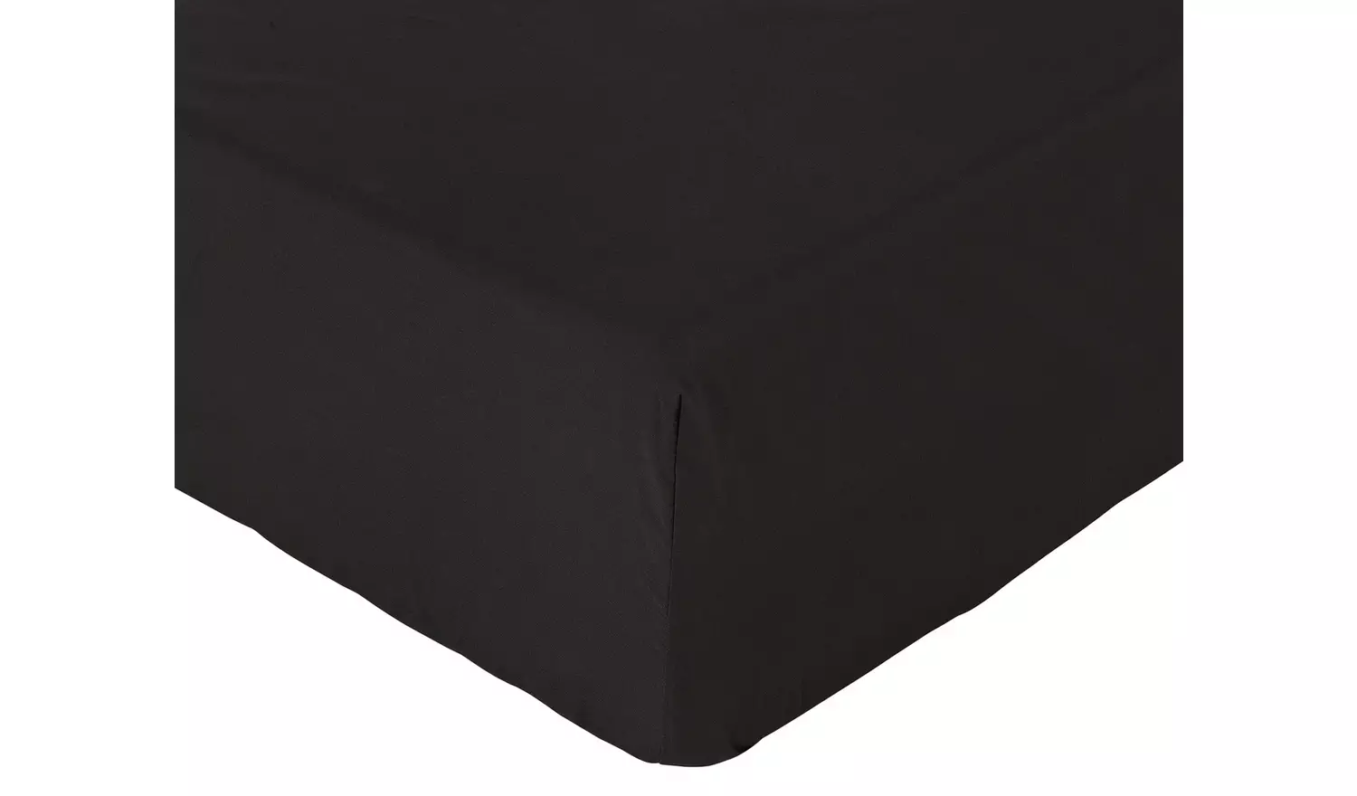 Habitat Cotton Rich 180 TC Plain Black Fitted Sheet - Double