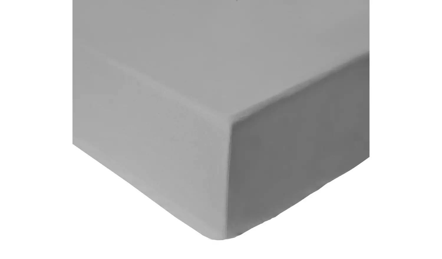 Habitat Cotton Rich 180 TC Dove Grey Fitted Sheet - Single