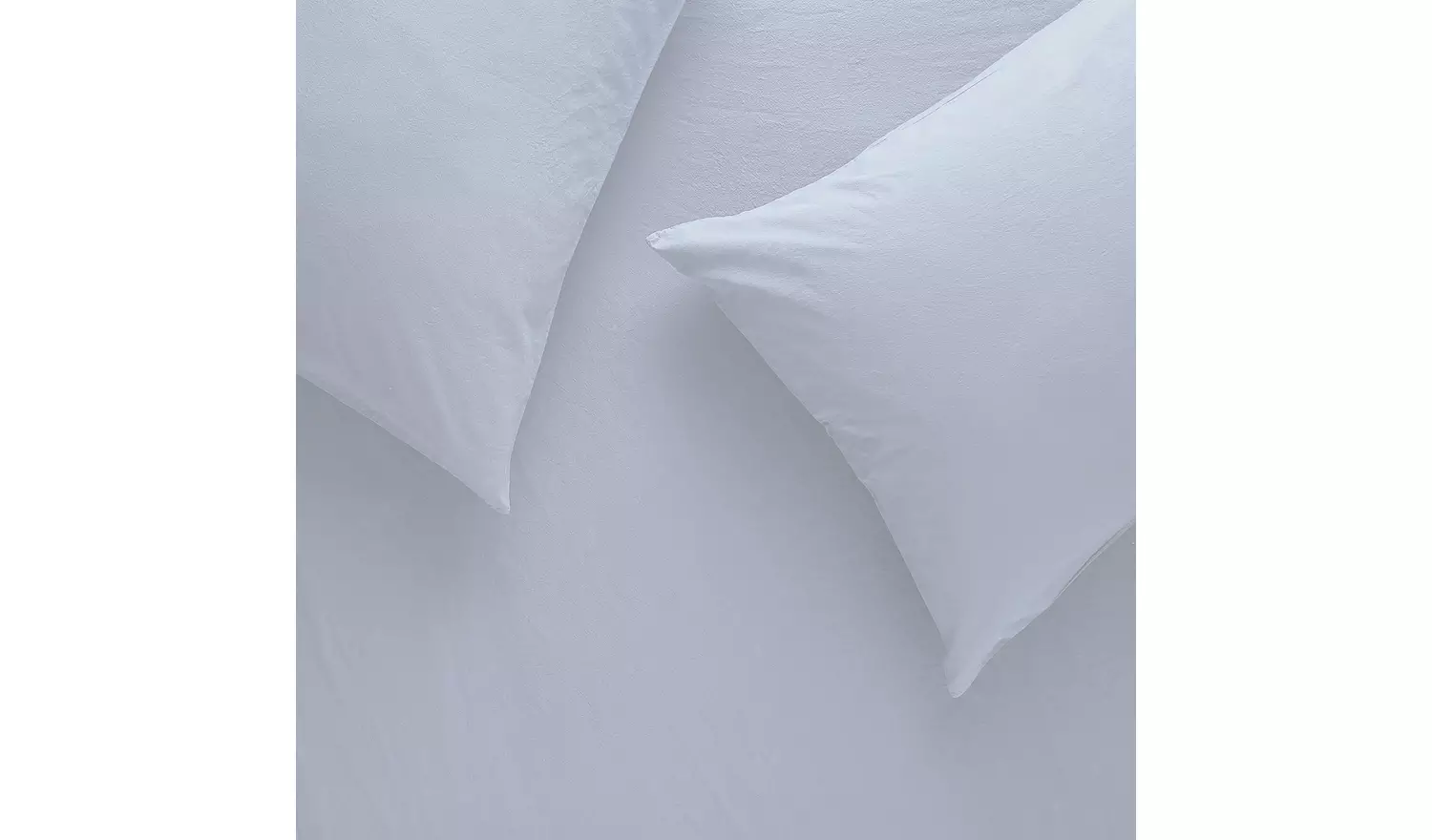 Habitat Stonewashed Plain White Flat Sheet - Single