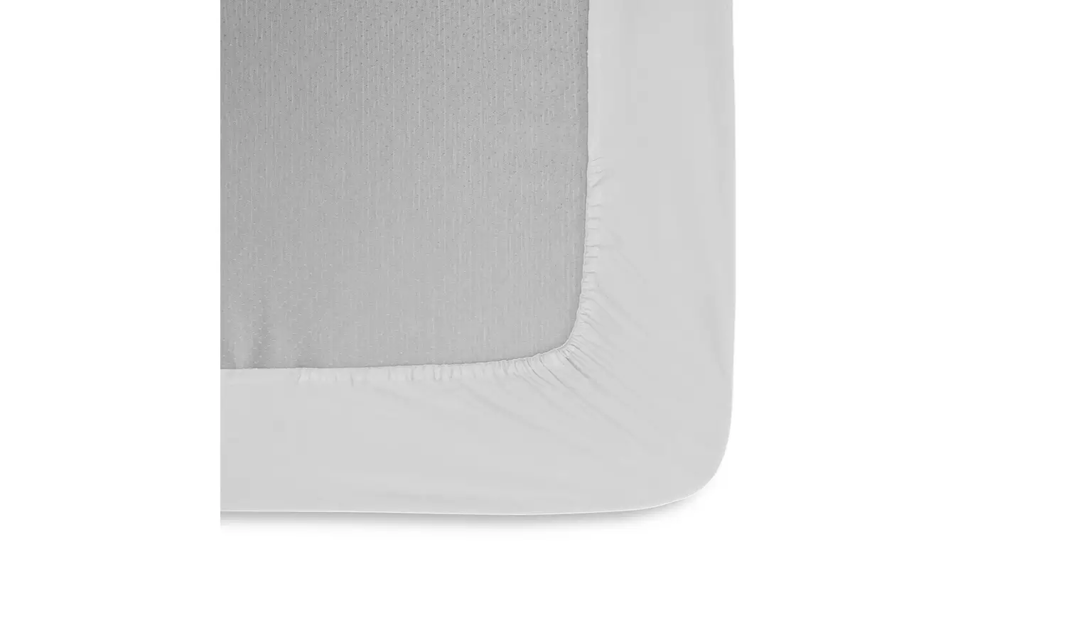 Habitat Washed Plain White Fitted Sheet - Double