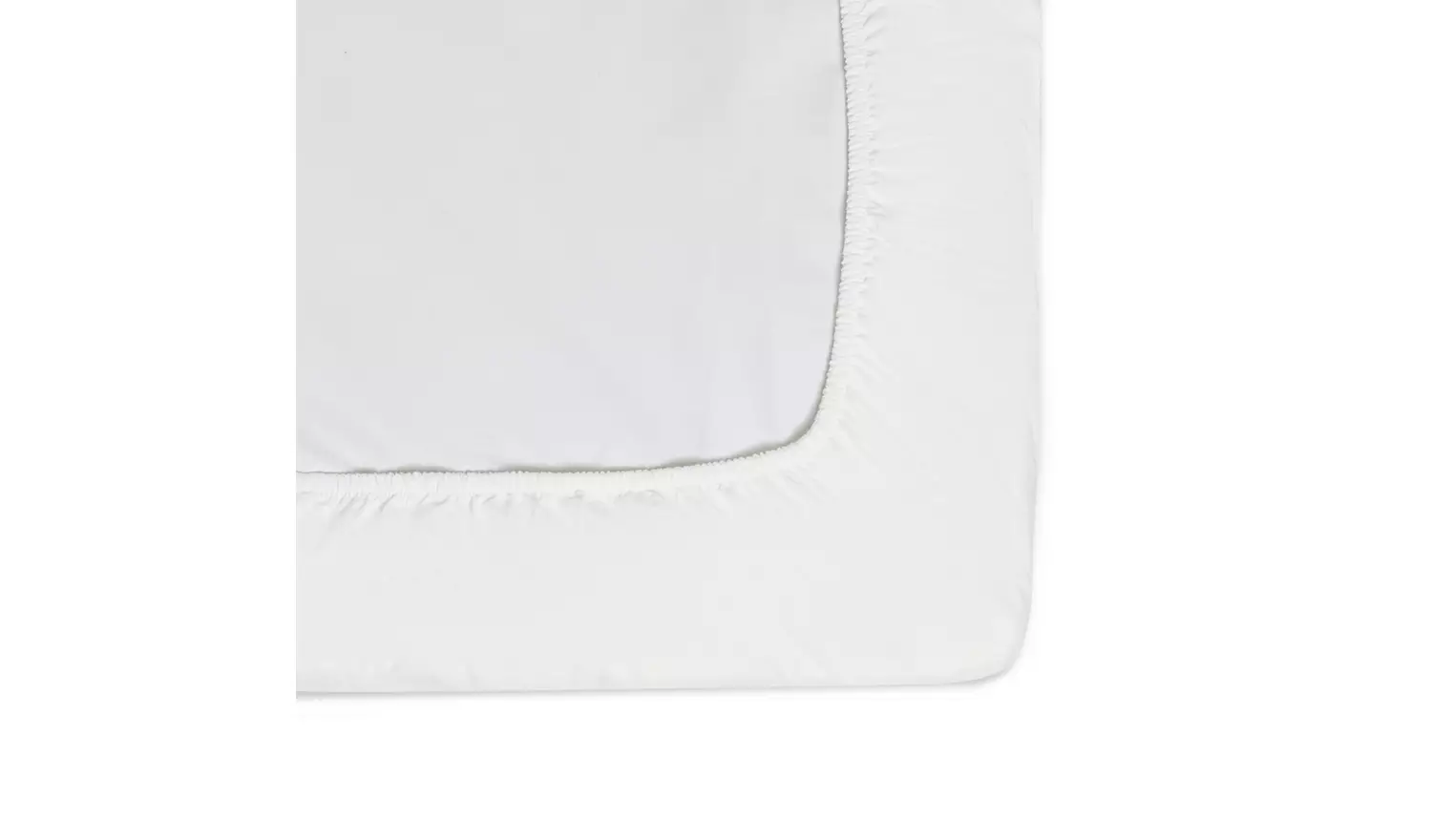 Habitat Anti-Microbial Cotton White Fitted Sheet - Superking