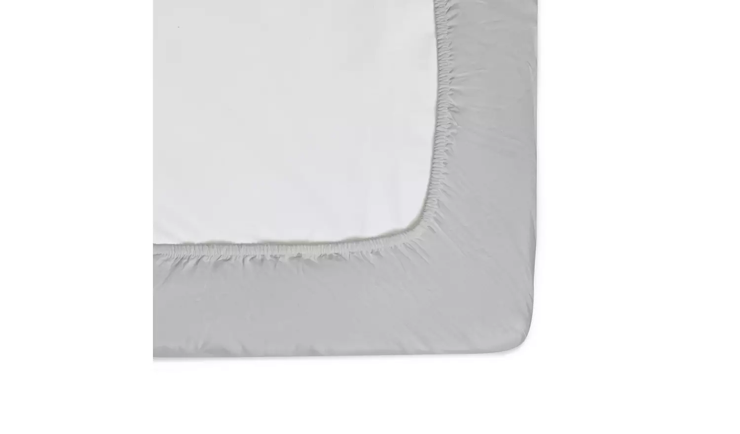 Habitat Anti-Microbial Cotton Grey Fitted Sheet - Superking