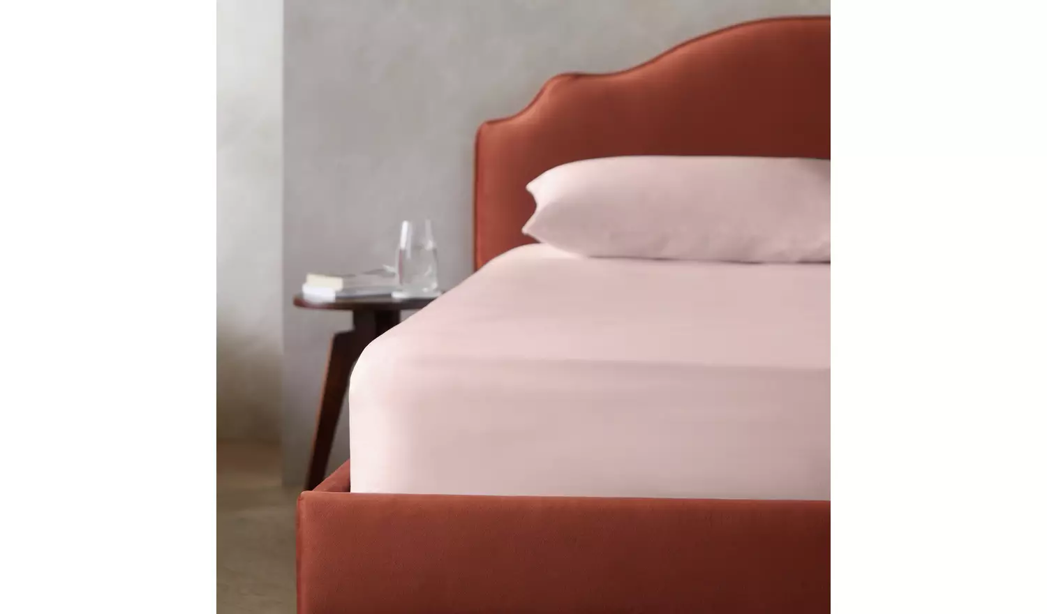 Habitat Egyptian Cotton 400TC Blush Fitted Sheet - Superking