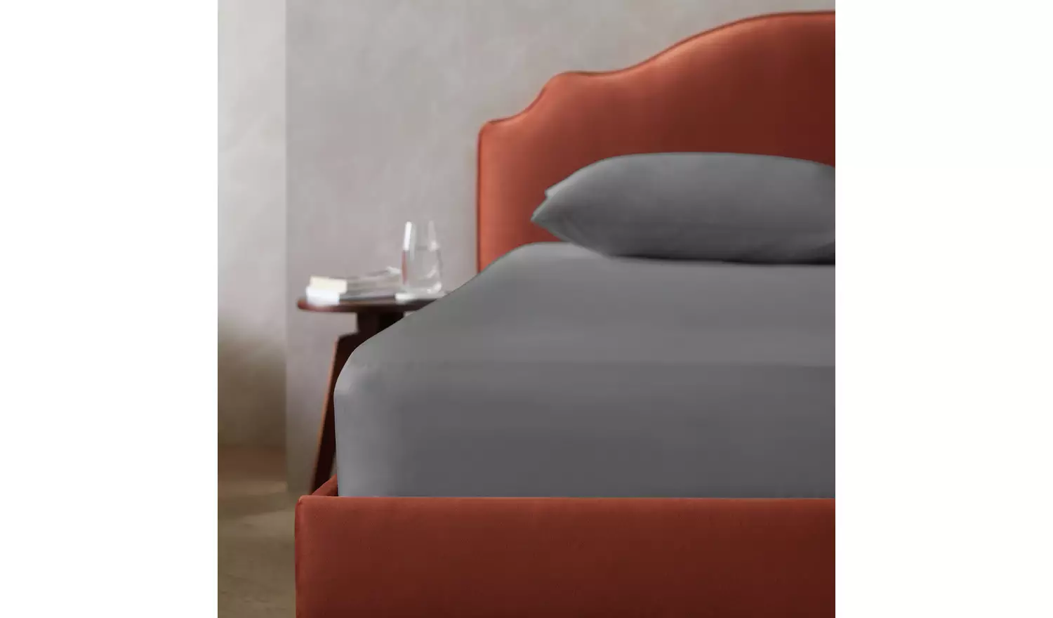 Habitat Egyptian Cotton 400TC Slate Fitted Sheet - King