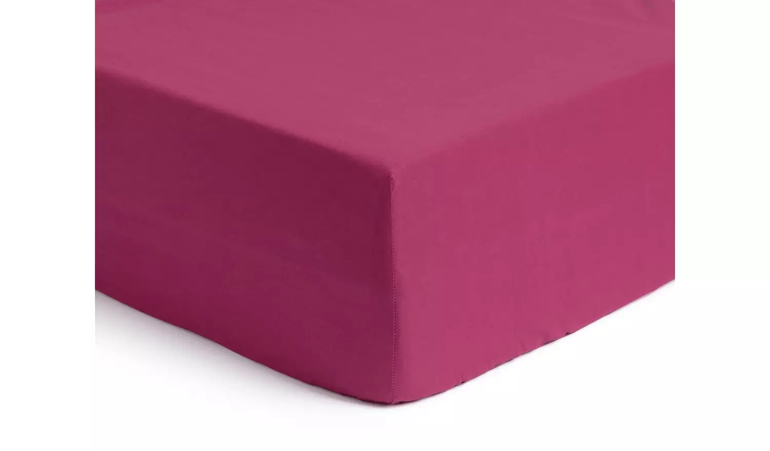 Habitat Cotton Rich 180 TC Plain Berry Fitted Sheet - King