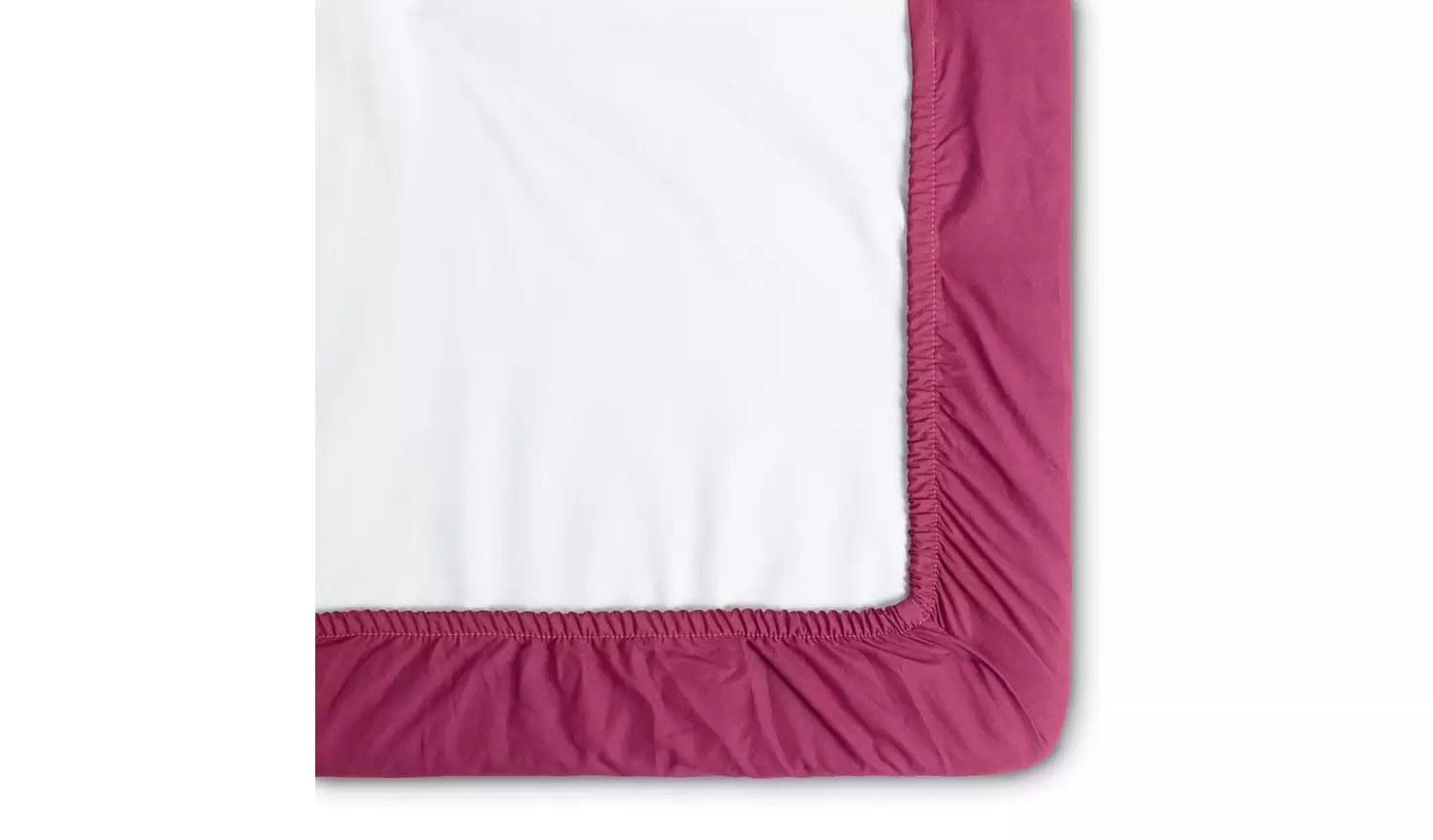 Habitat Cotton Rich 180 TC Plain Berry Fitted Sheet - Double