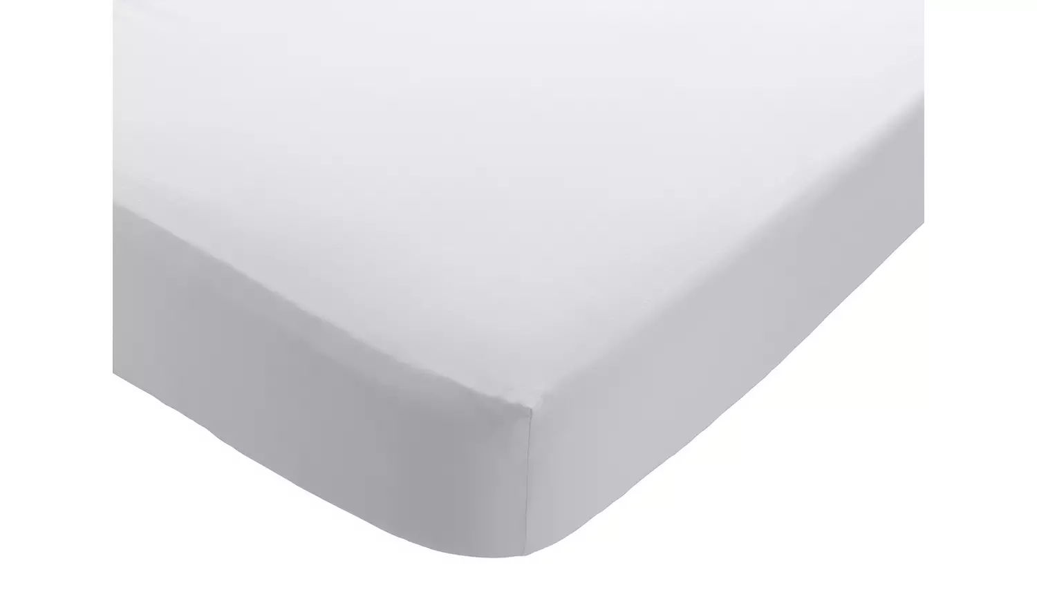 Habitat Stonewashed Plain White Flat Sheet - Double