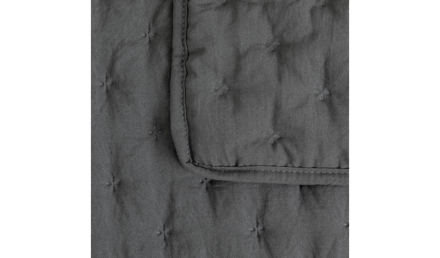 Argos Home Pinsonic Bedspread - Charcoal - 200x220cm