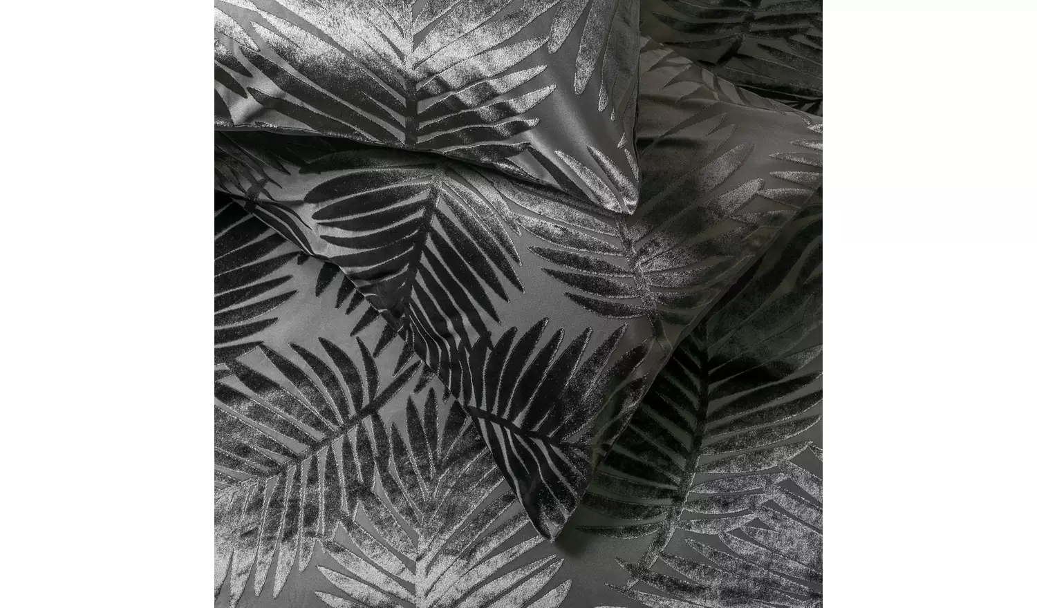 Habitat Velvet Feather Charcoal Bedding Set - Superking