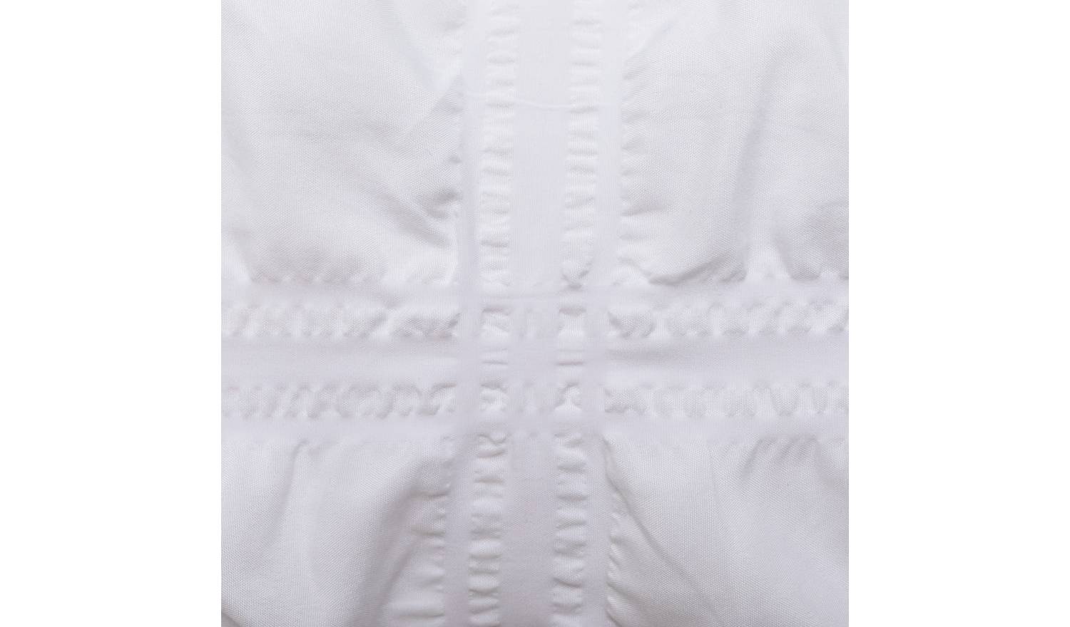 Habitat Seersucker Square White Bedding Set - Single