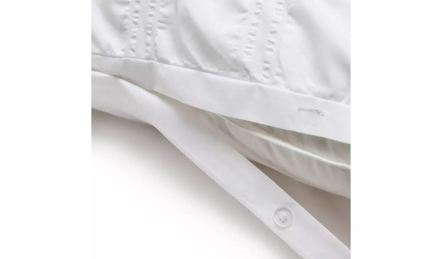 Habitat Seersucker Square White Bedding Set - Single