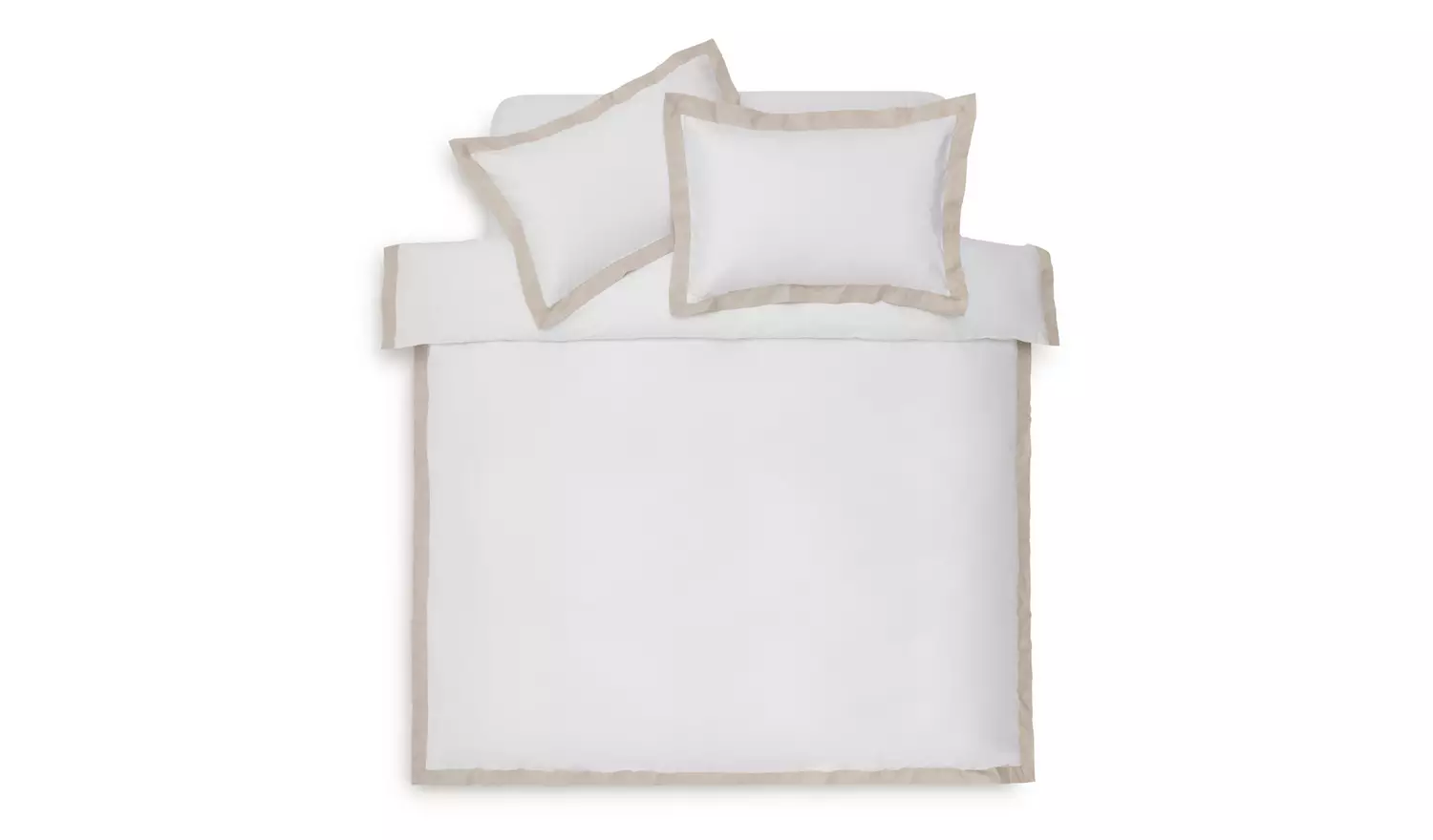 Habitat Cotton 180 TC Oxford Edge White Bedding Set- Double
