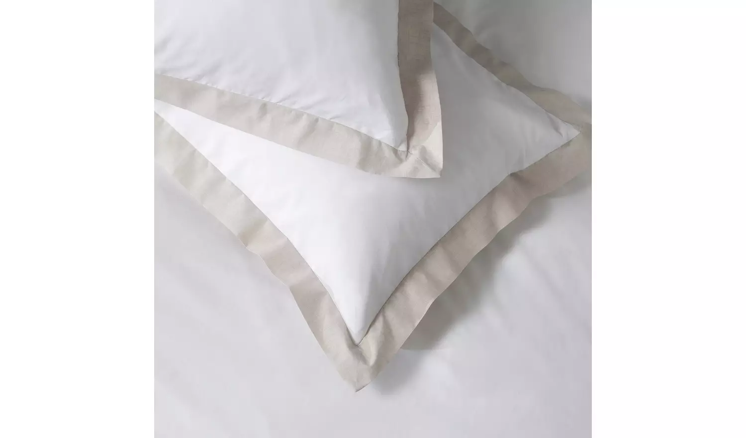 Habitat Cotton 180 TC Oxford Edge White Bedding Set- Double