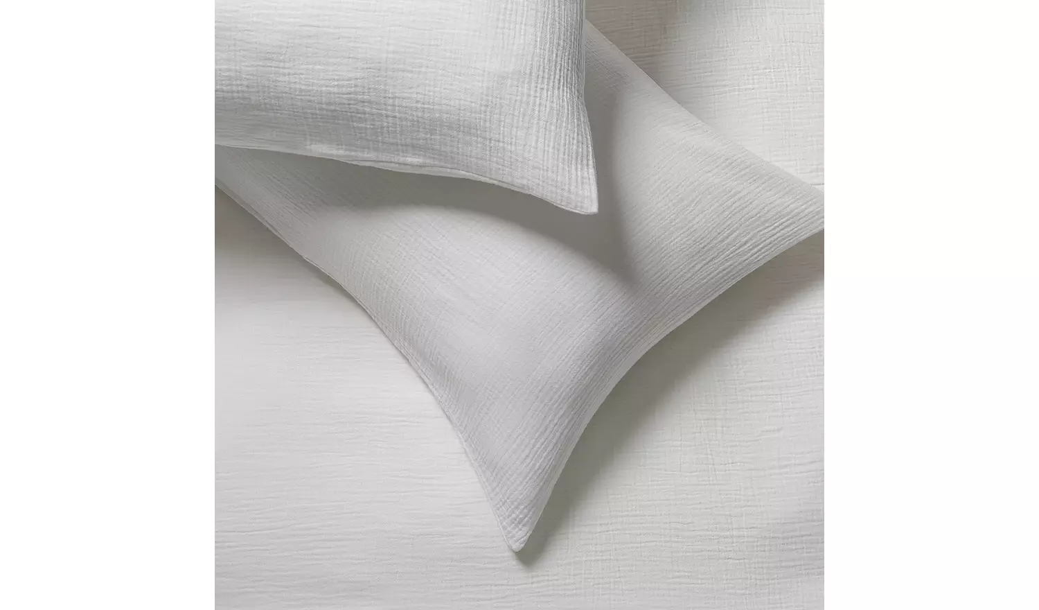 Habitat Cotton 200TC Muslin White Bedding Set - Superking