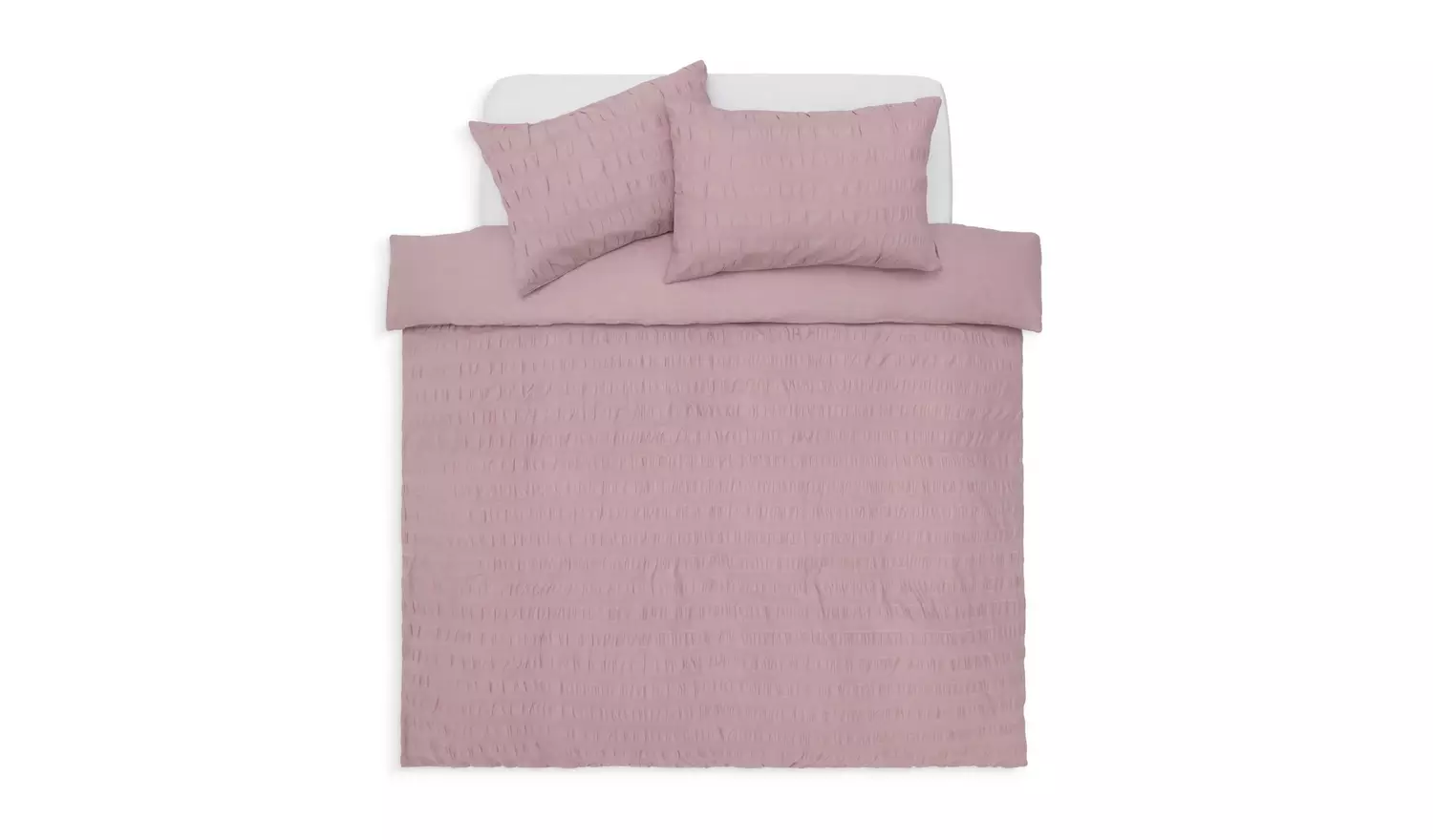 Habitat Seersucker Wide Stripe Lilac Bedding Set - Double