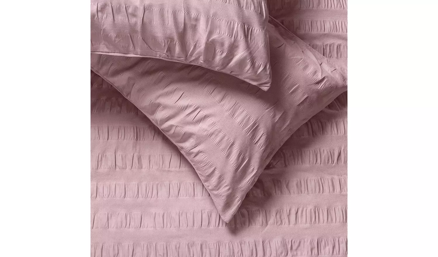 Habitat Seersucker Wide Stripe Lilac Bedding Set - Double