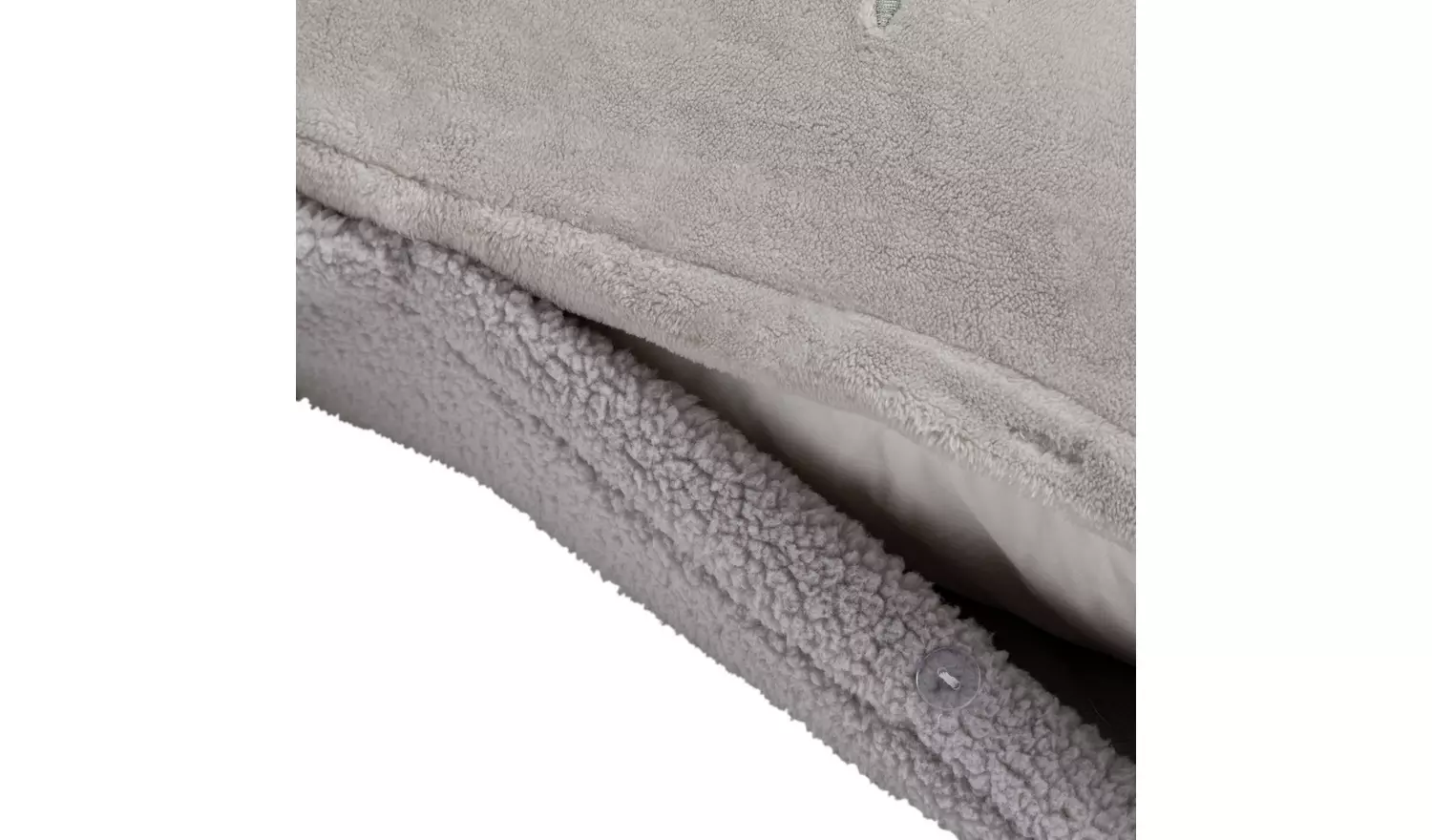 Argos Home Embroidery Star Fleece Grey Bedding Set-Superking