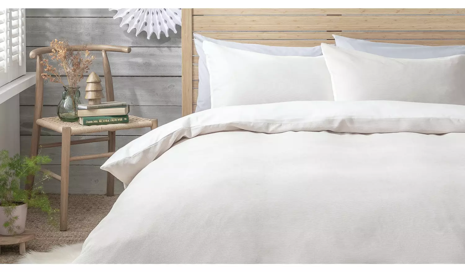 Habitat Cord Cream Bedding Set - Single