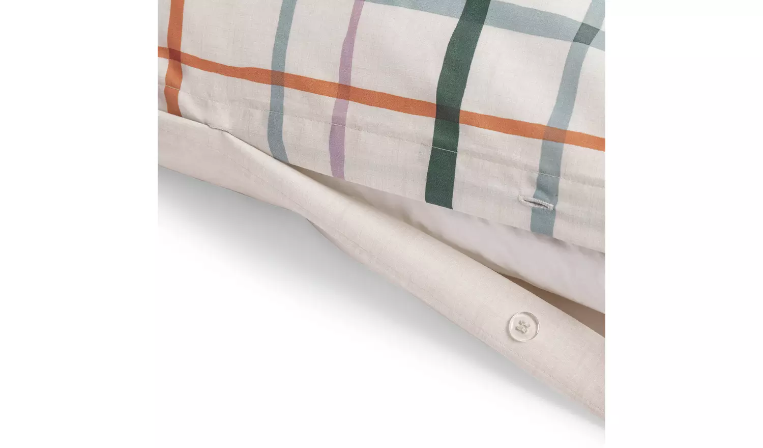 Habitat Painted Check White Bedding Set - King size