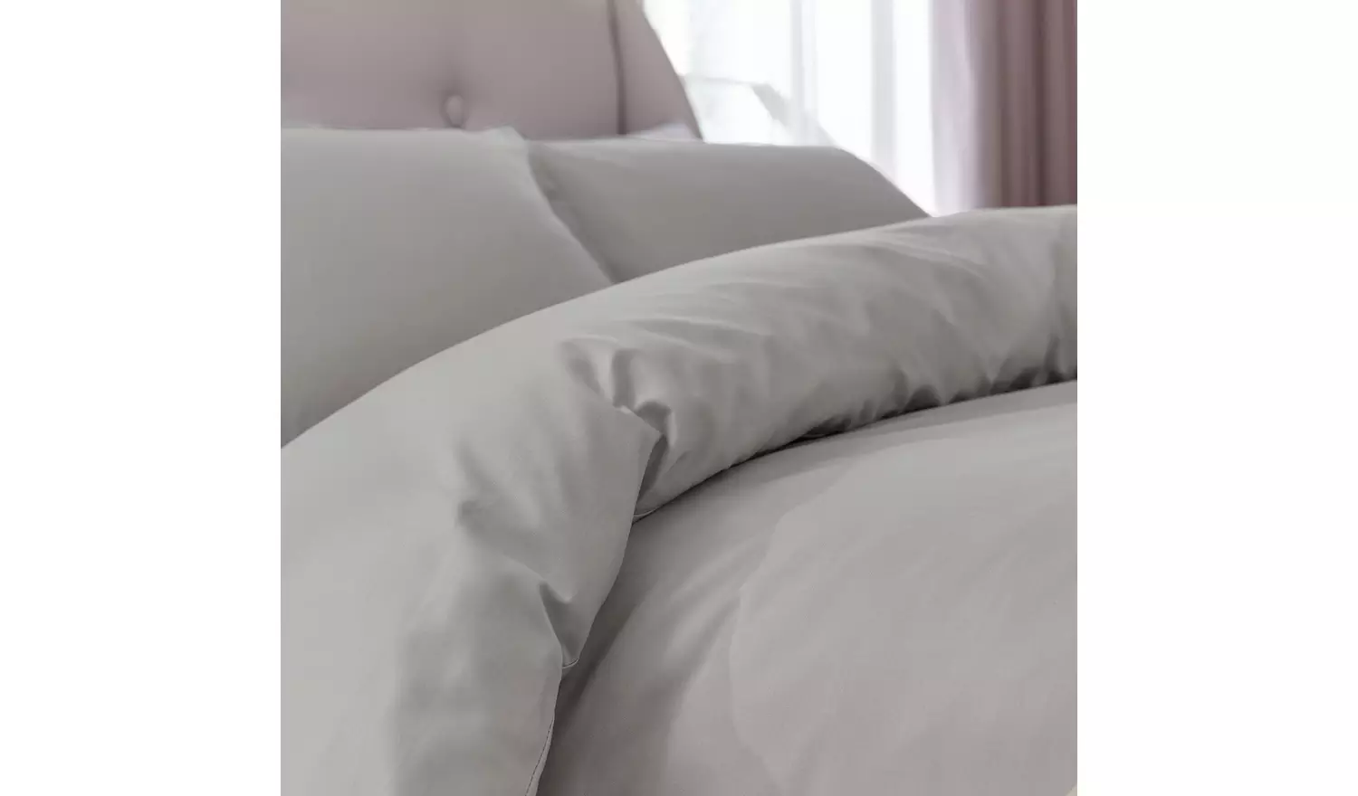 Silentnight Supersoft Plain Dove Grey Bedding Set - Kingsize