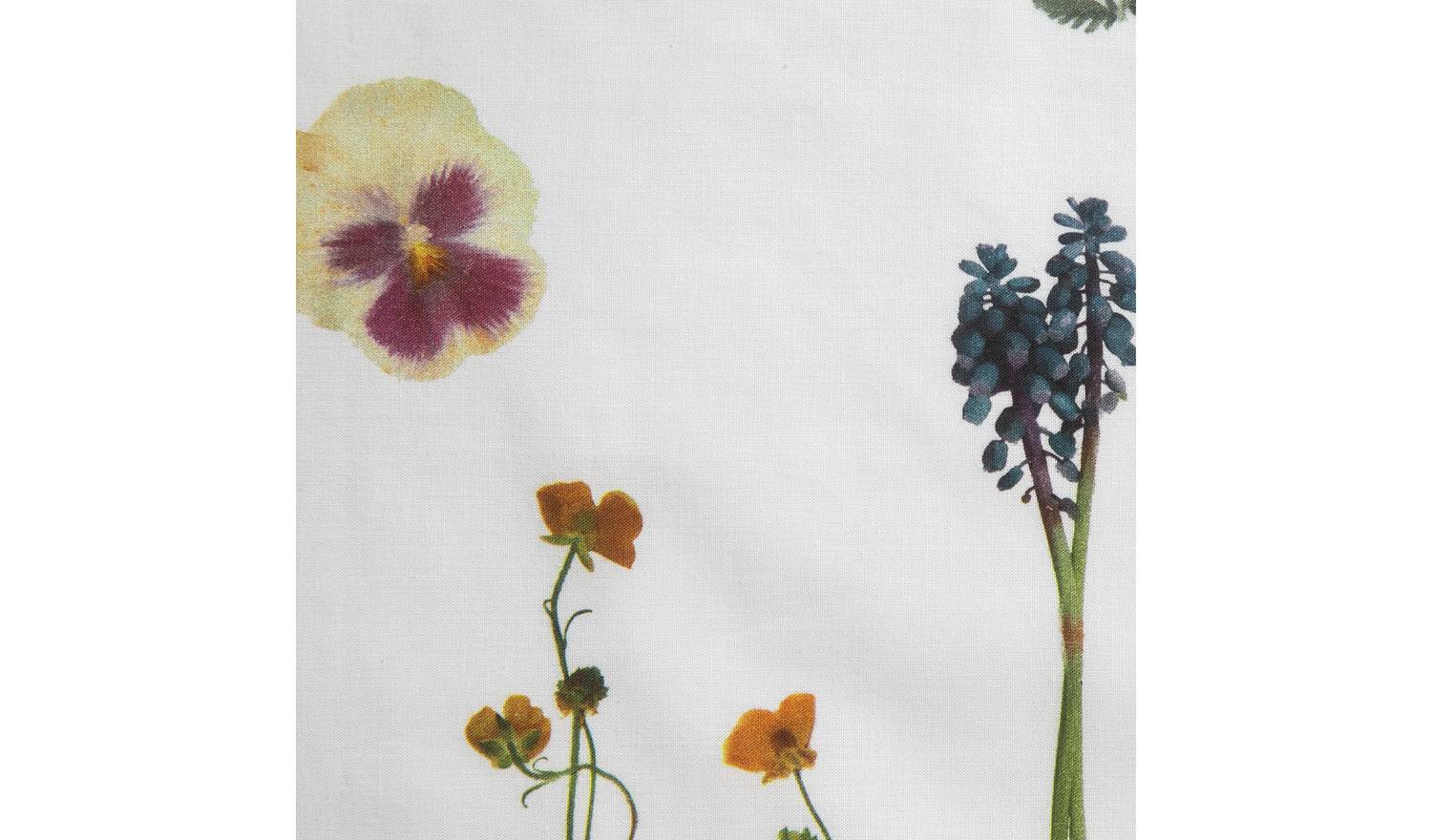 Habitat Cotton Dried Flowers White Bedding Set - Single