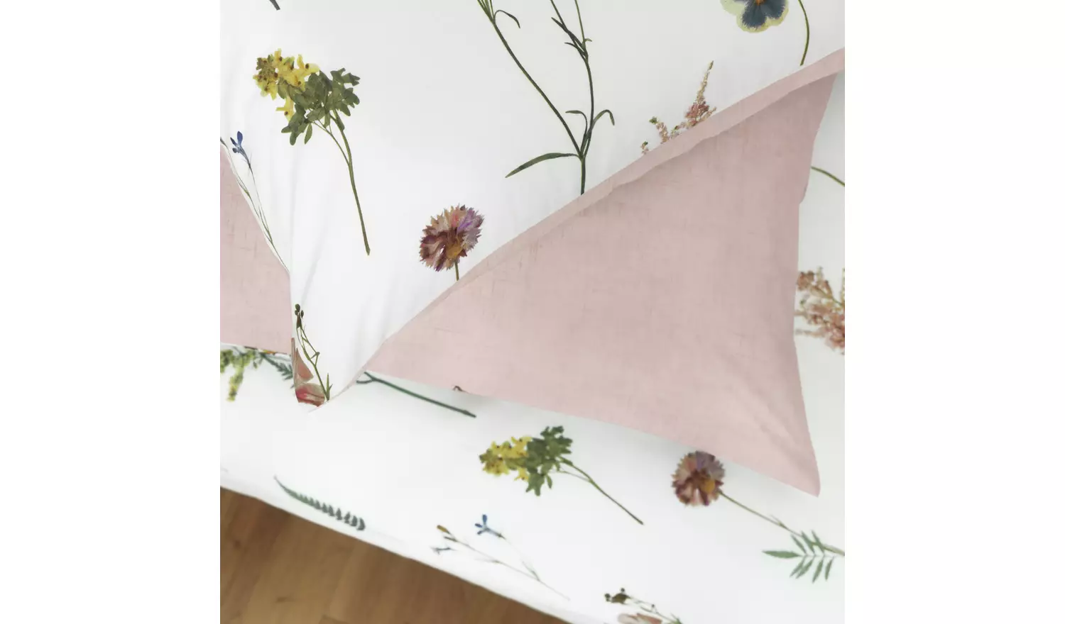 Habitat Cotton Dried Flowers White Bedding Set - Single