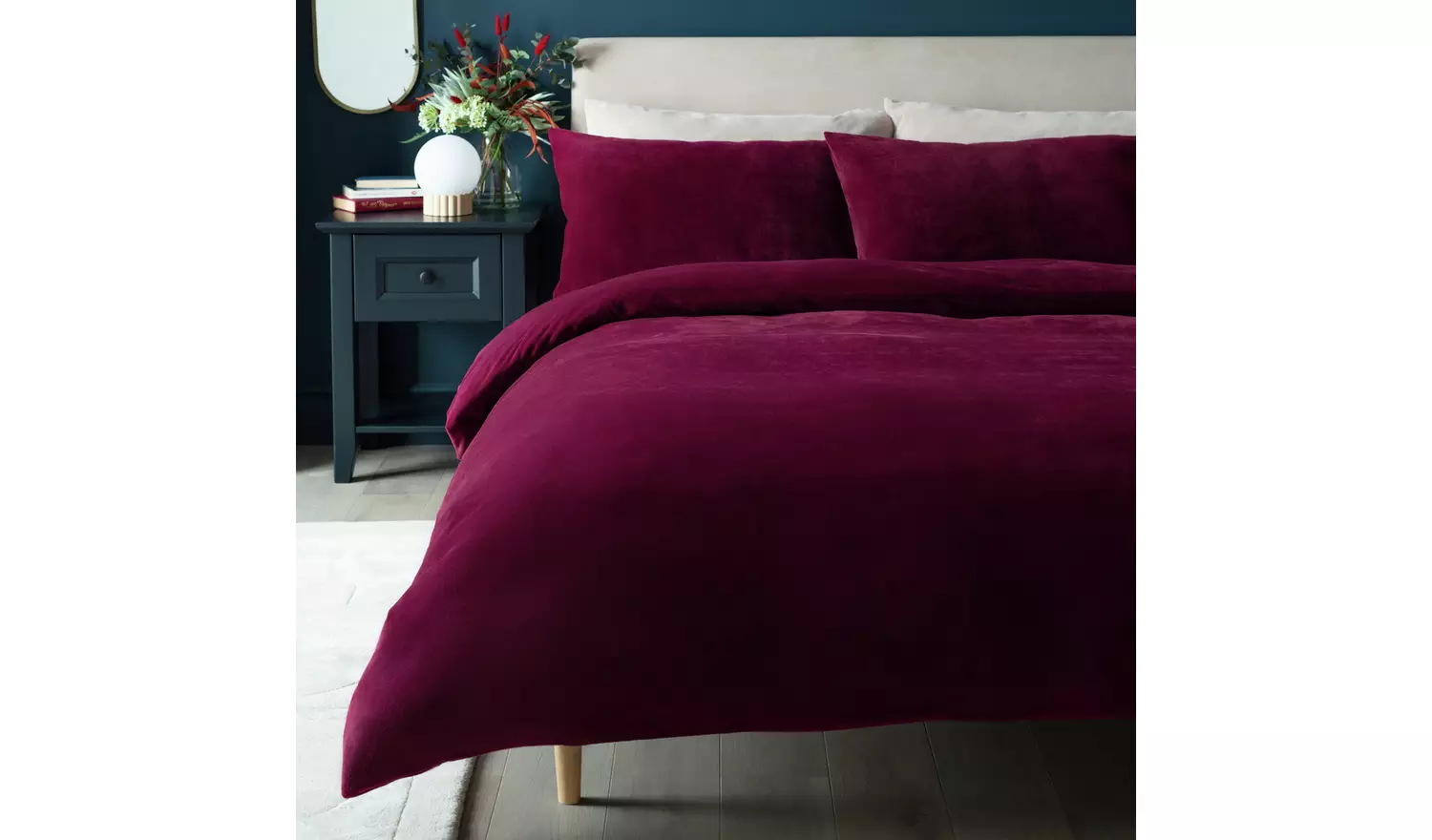 Habitat Slinky Fleece Berry Bedding Set - Superking