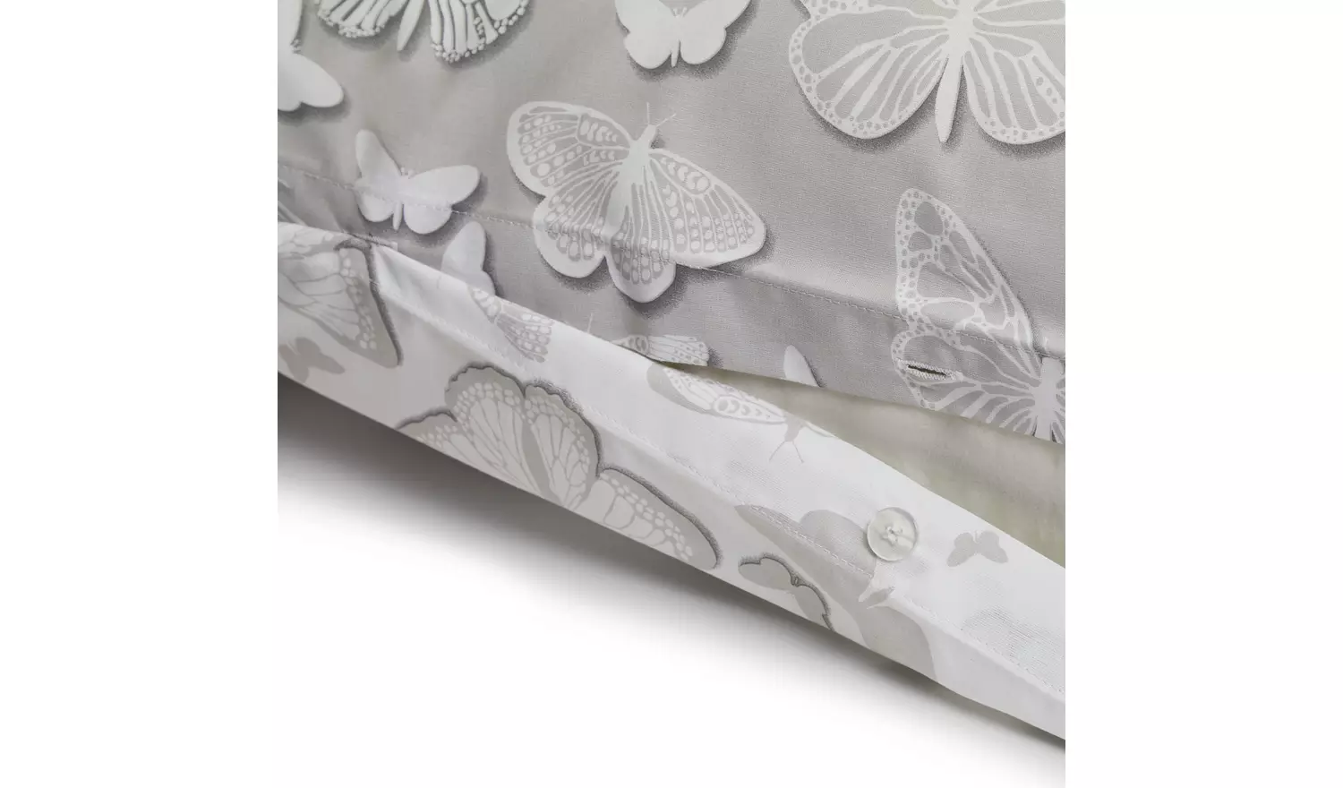 Argos Home Shadow Butterflies Grey Bedding Set - Double