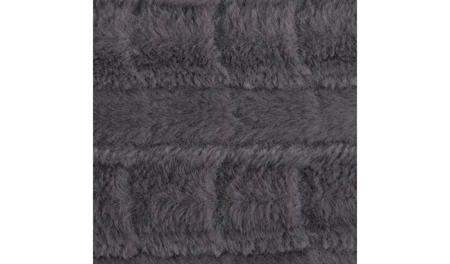 Argos Home Chequered Fur Grey Bedding Set - Single