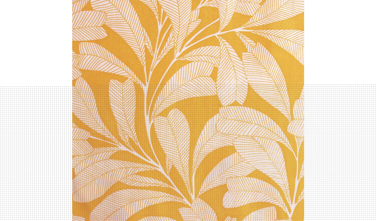 Habitat Cotton Linear Leaf Print Yellow Bedding Set- Single