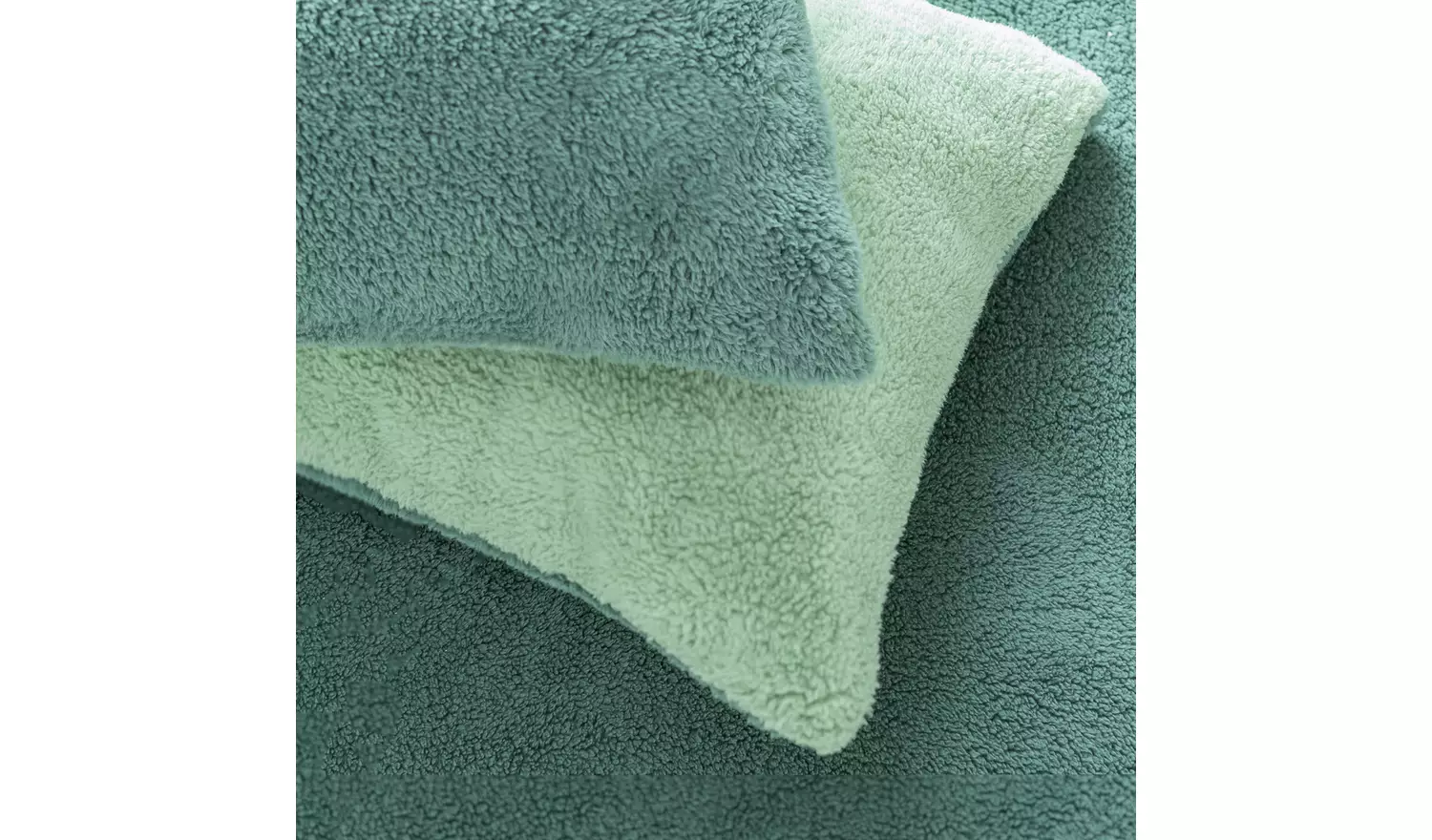 Argos Home Double Sided Fleece Green Bedding Set - Double