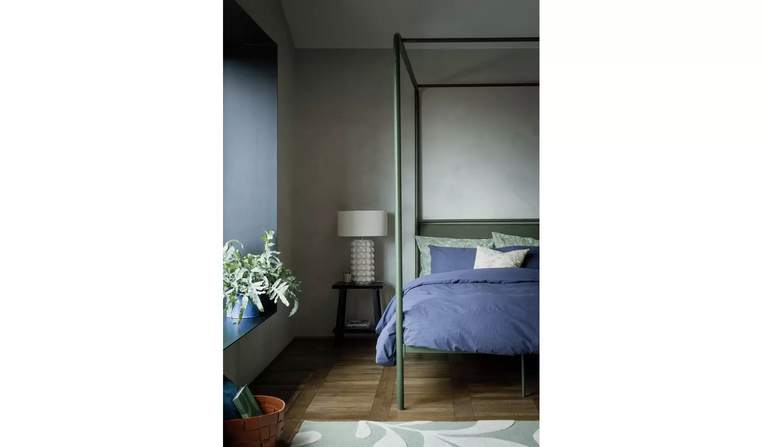 Habitat Stripe Seersucker Navy Bedding Set - Double