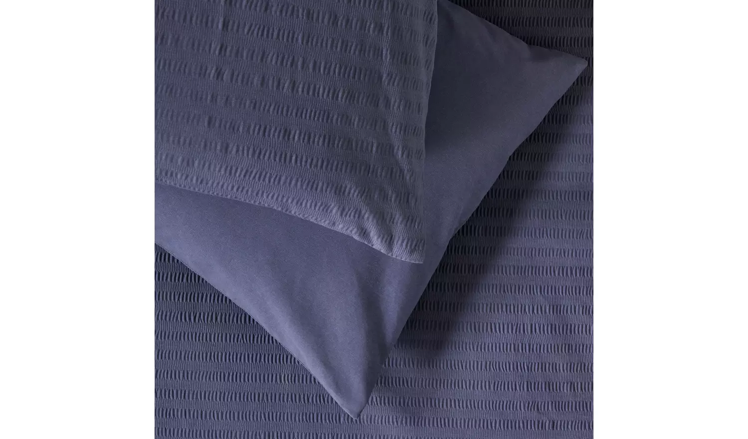 Habitat Stripe Seersucker Navy Bedding Set - Double