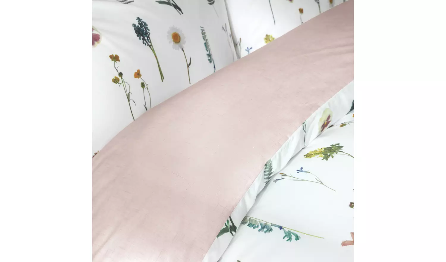 Habitat Cotton Dried Flowers White Bedding Set - King