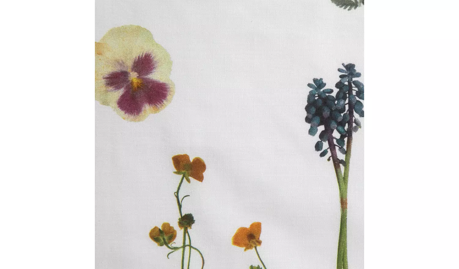 Habitat Cotton Dried Flowers White Bedding Set - King