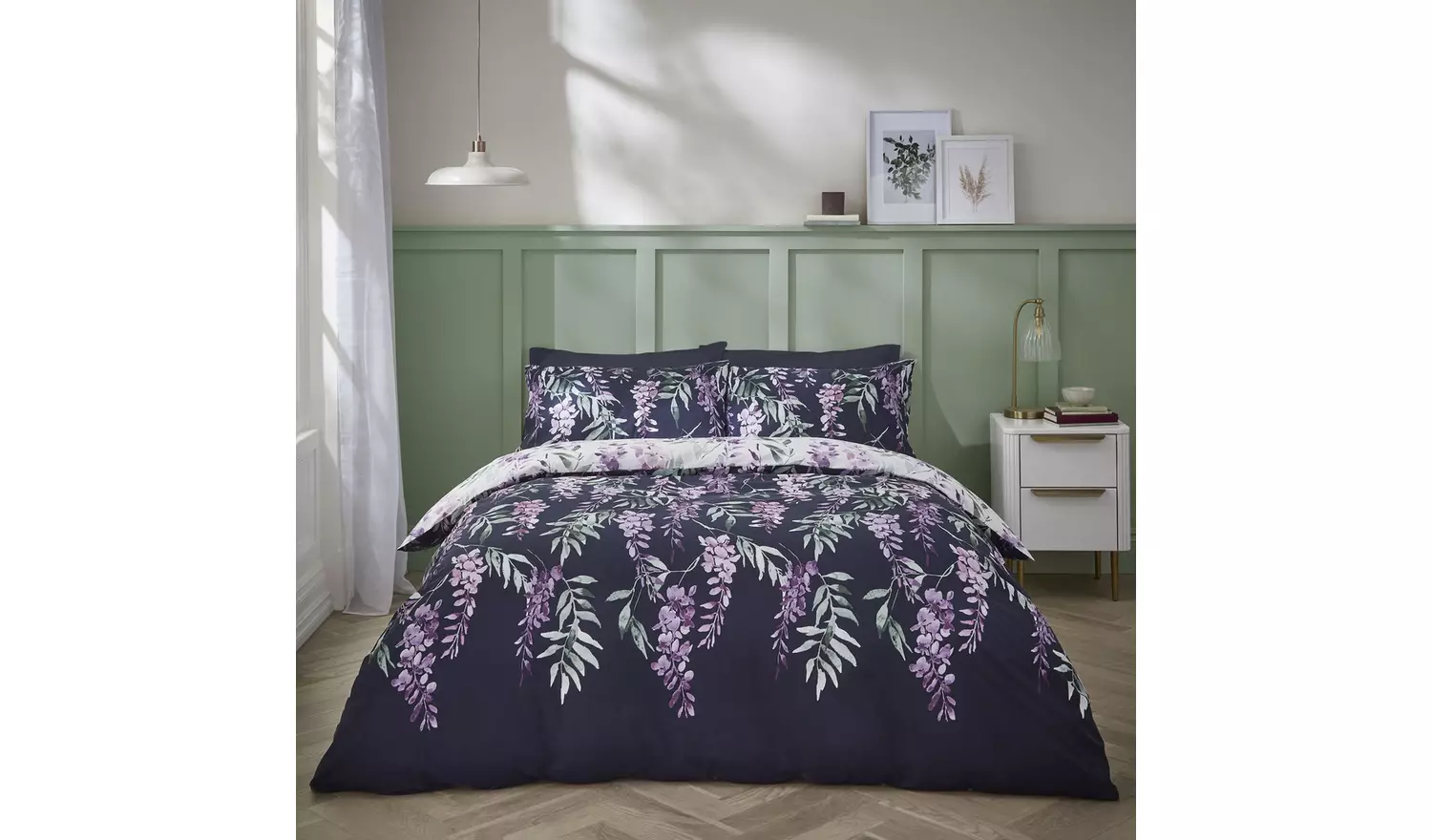 Catherine Lansfield Wisteria Purple Bedding Set - Double