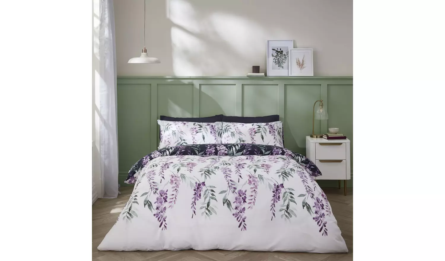 Catherine Lansfield Wisteria Purple Bedding Set - Double